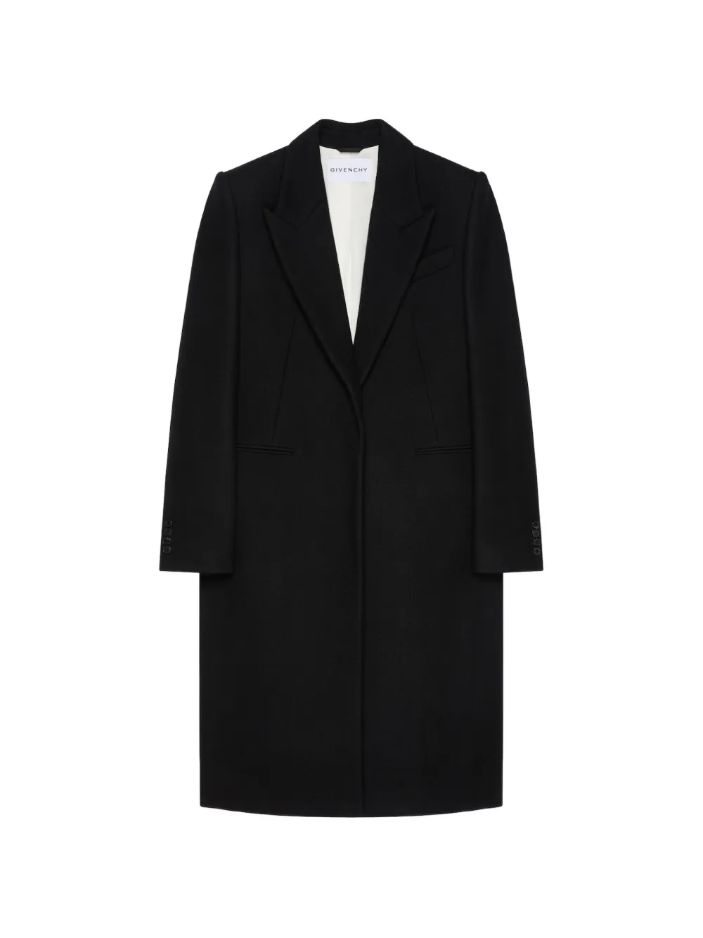 Givenchy Wollen jas met puntige revers Zwart