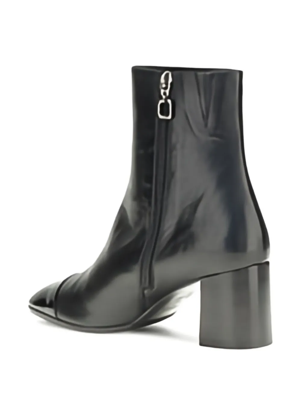 Carel Paris 7mm Espirit Patent-cap Block-heel Boots In Black