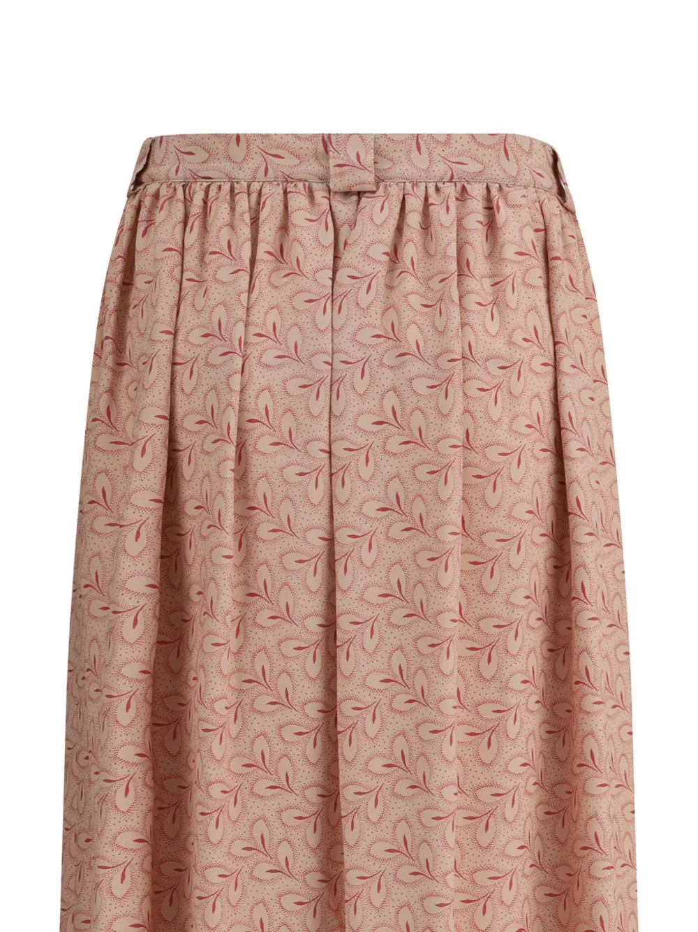 Kristina Ti Foliage-print Button-front Midi Skirt In Multi