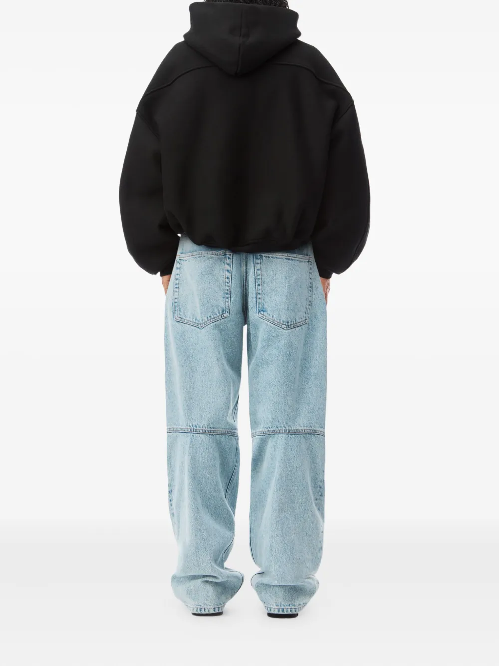 Alexander Wang Puff Logo zip-up hoodie Zwart