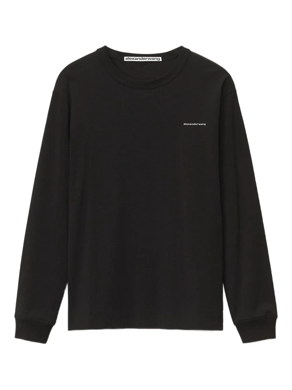 Alexander Wang Logo-embroidered Longsleeve T-shirt In Black