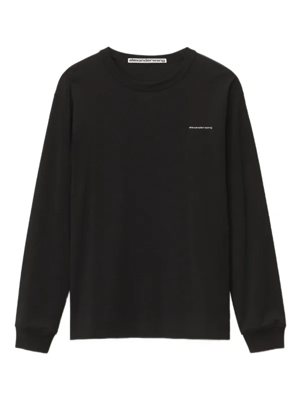 Alexander Wang ロンT ロゴT Alexander Wang ロゴ ロングTシャツ | グレー | FARFETCH JP