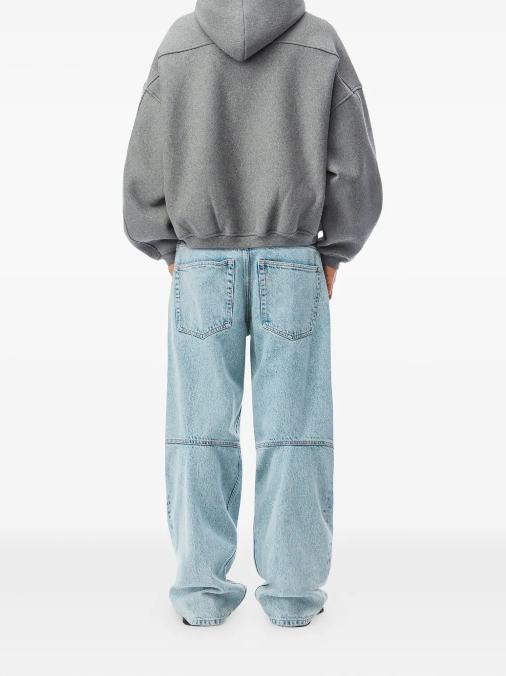 Alexander Wang Puff Logo zip-up hoodie Grijs