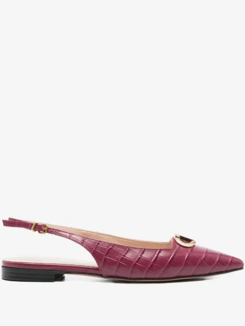 TWINSET zapatillas con efecto de piel de cocodrilo