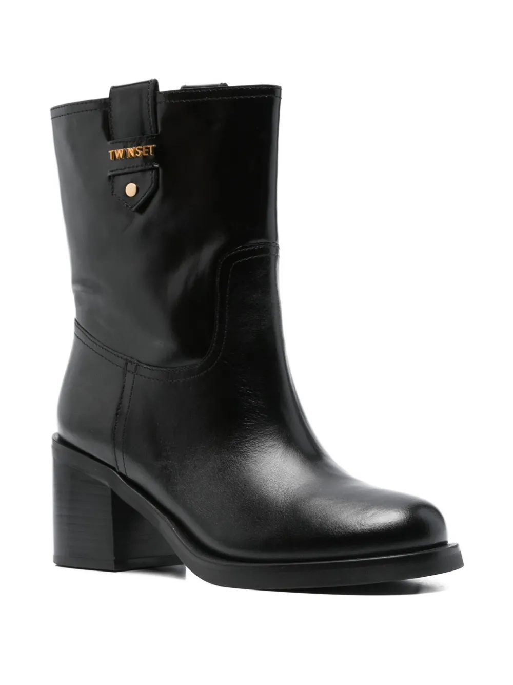 TWINSET 70mm block-heel ankle boots Black