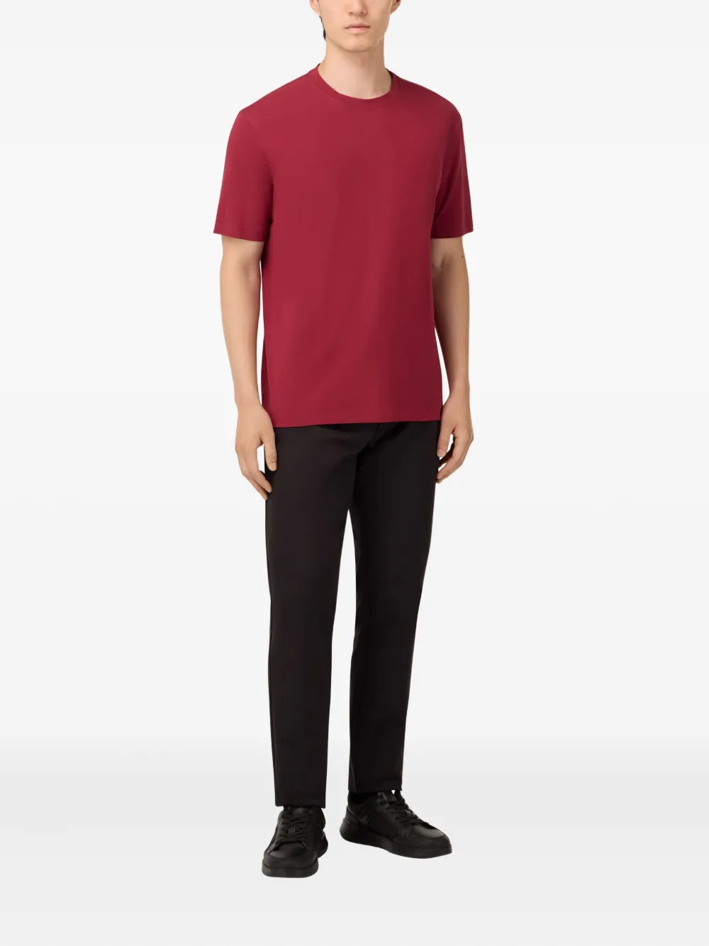 Boggi Milano T-Shirt In Stretch Supima Cotton - Rood