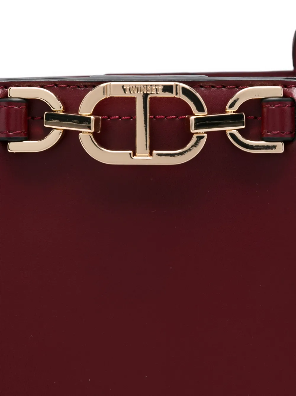 TWINSET Medium shopper met schakelketting Rood