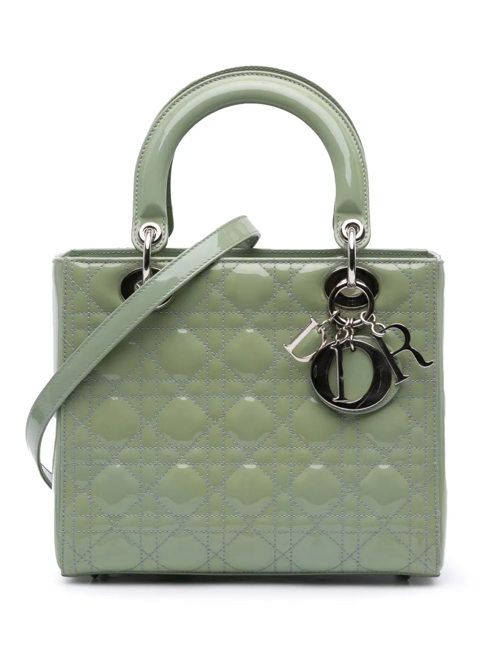 Christian Dior Pre-Owned 2015 Medium Patent Cannage Lady Dior satchel Christian Dior Pre-Owned 2015 Medium Patent Cannage Lady Dior satchel