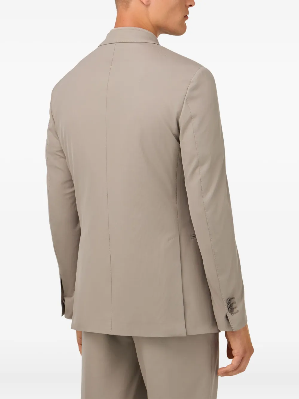 Boggi Milano Stretch Single-breated Blazer In Brown
