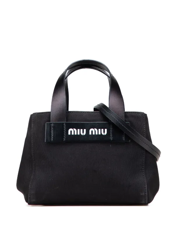 Miu Miu Pre-Owned 2010-2025 スモール カナパ キャンバス