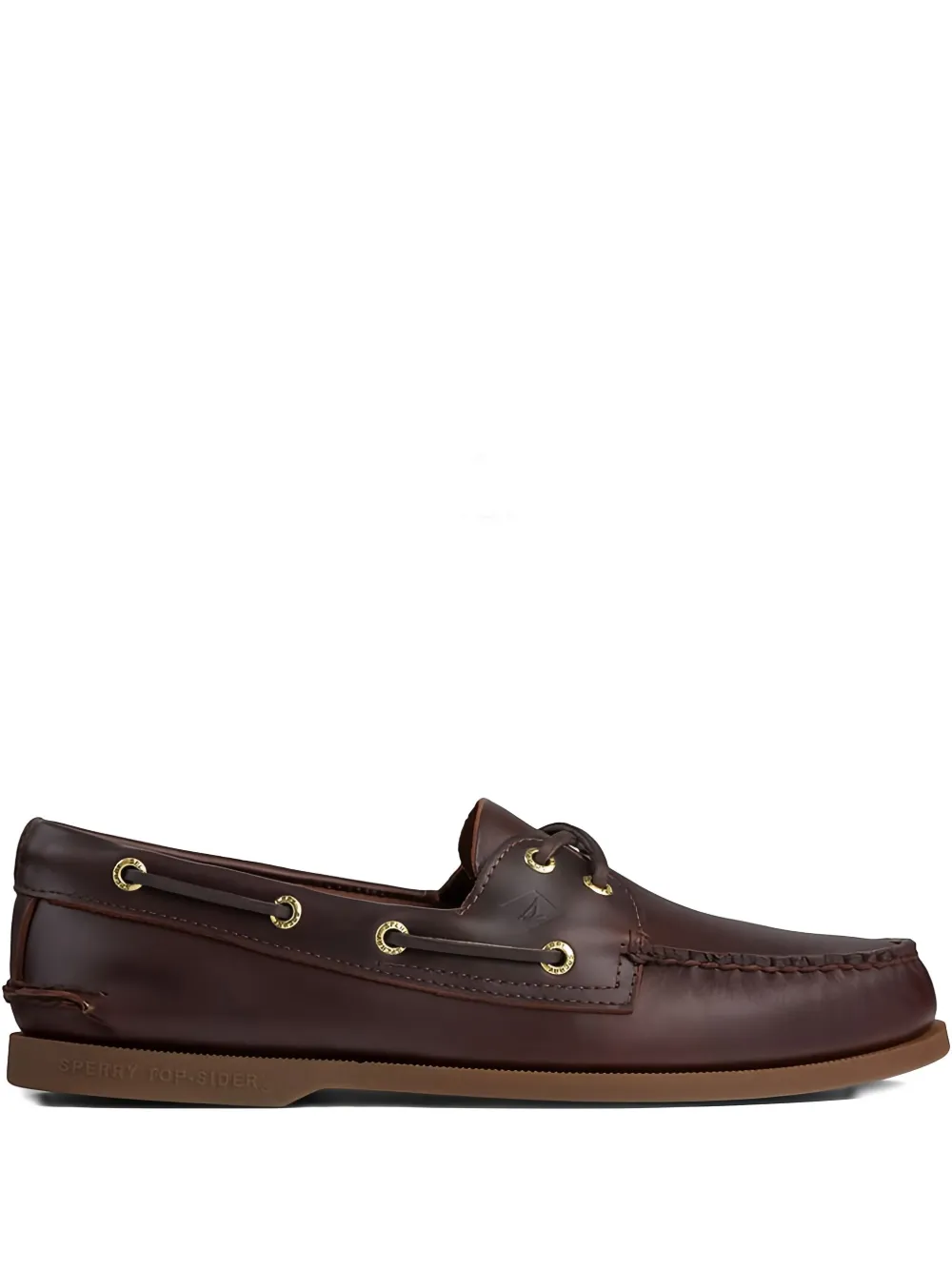 Sperry Authentic Original Burnished-leather Boat Shoes In Brown