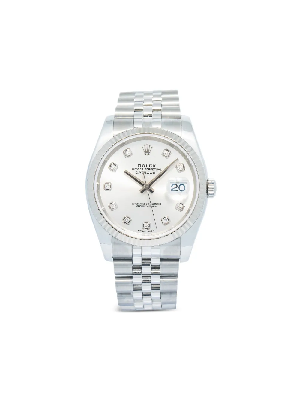 Rolex デイトジャスト ダイヤモンド 36mm - シルバートーン Rolex デイトジャスト ダイヤモンド 36mm - シルバートーン