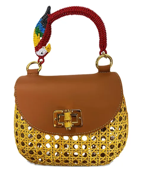 SERPUI Clutch trançada com alça de mão