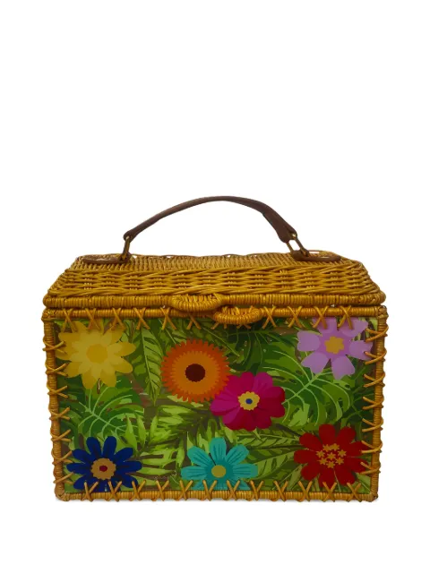 SERPUI Lorraine Flora wicker bag