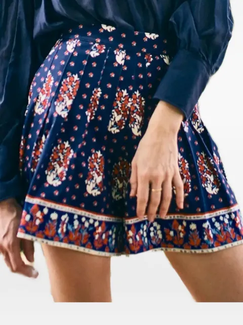 Hunter Bell Willa floral-print pleated shorts