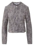 Veronica Beard Andrea button-embellishment tweed jacket - Neutrals