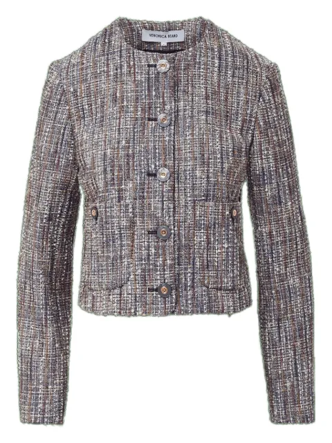 Veronica Beard Andrea button-embellishment tweed jacket