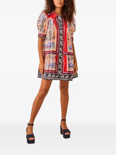 Hunter Bell Leslie puff-sleeve printed dress