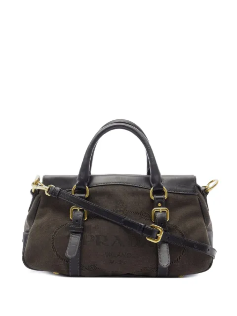 Prada Pre-Owned 2010-2025 Canvas Canapa Logo satchel