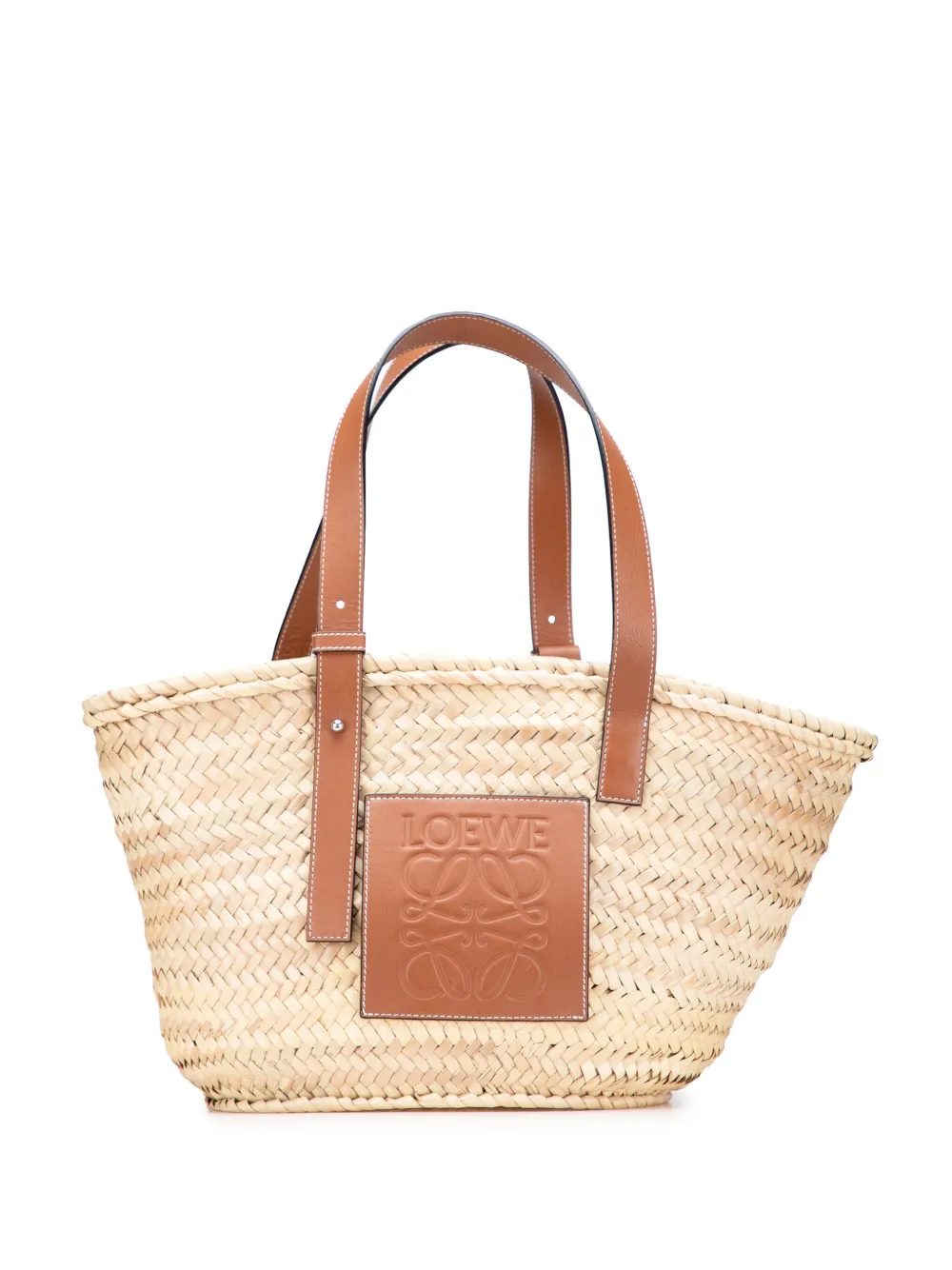 2019 Medium Raffia Basket tote bag