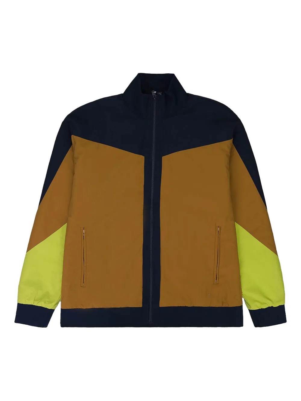 reversible colour-block jacket
