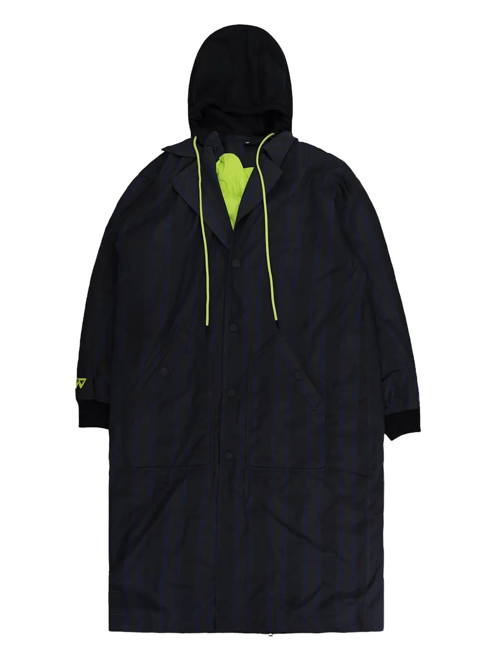 striped hooded coat