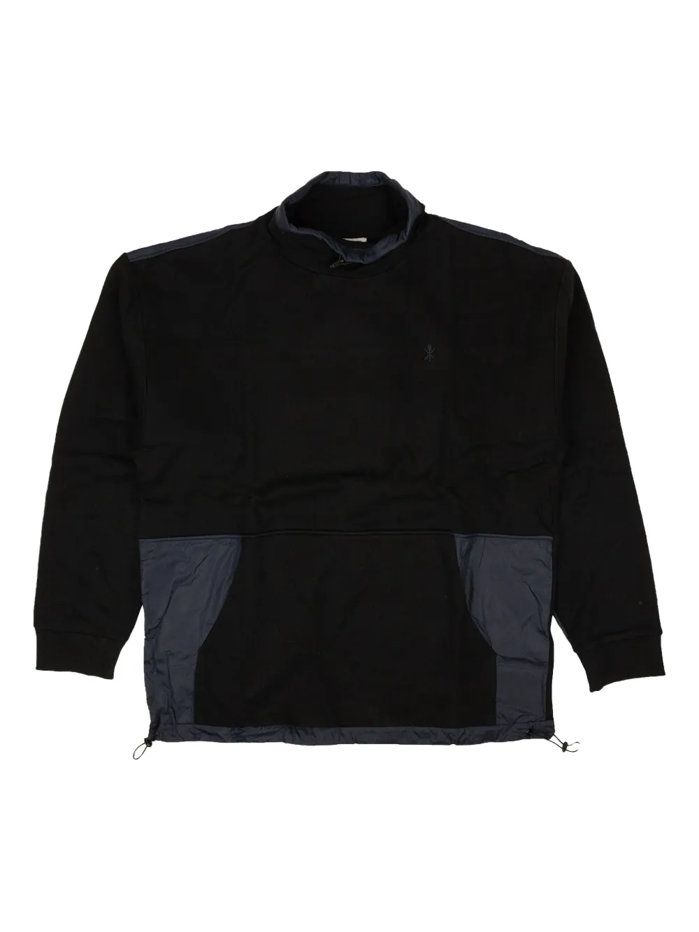 funnel-neck panelled pullover