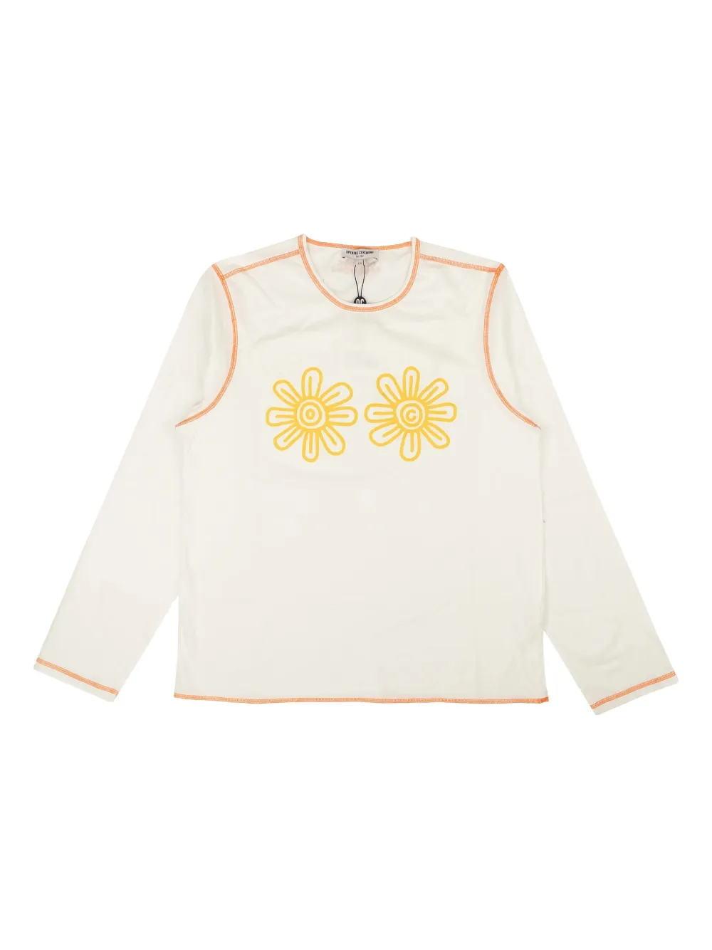 flower-print long-sleeve T-shirt