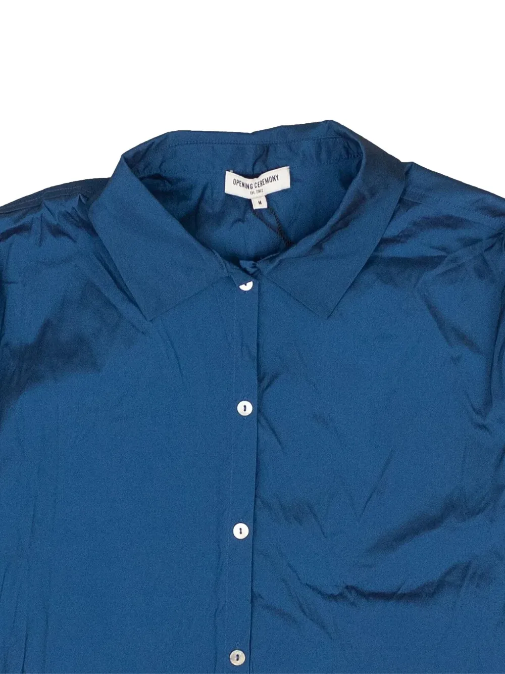Opening Ceremony pointed-hem shirt - Blauw