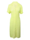 Opening Ceremony lace-up shirt dress - Yellow