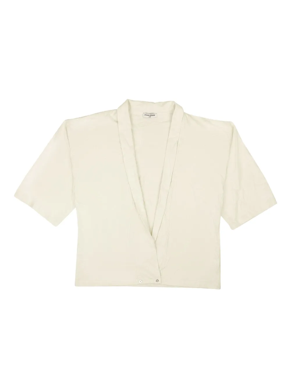 short-sleeved cropped shirt