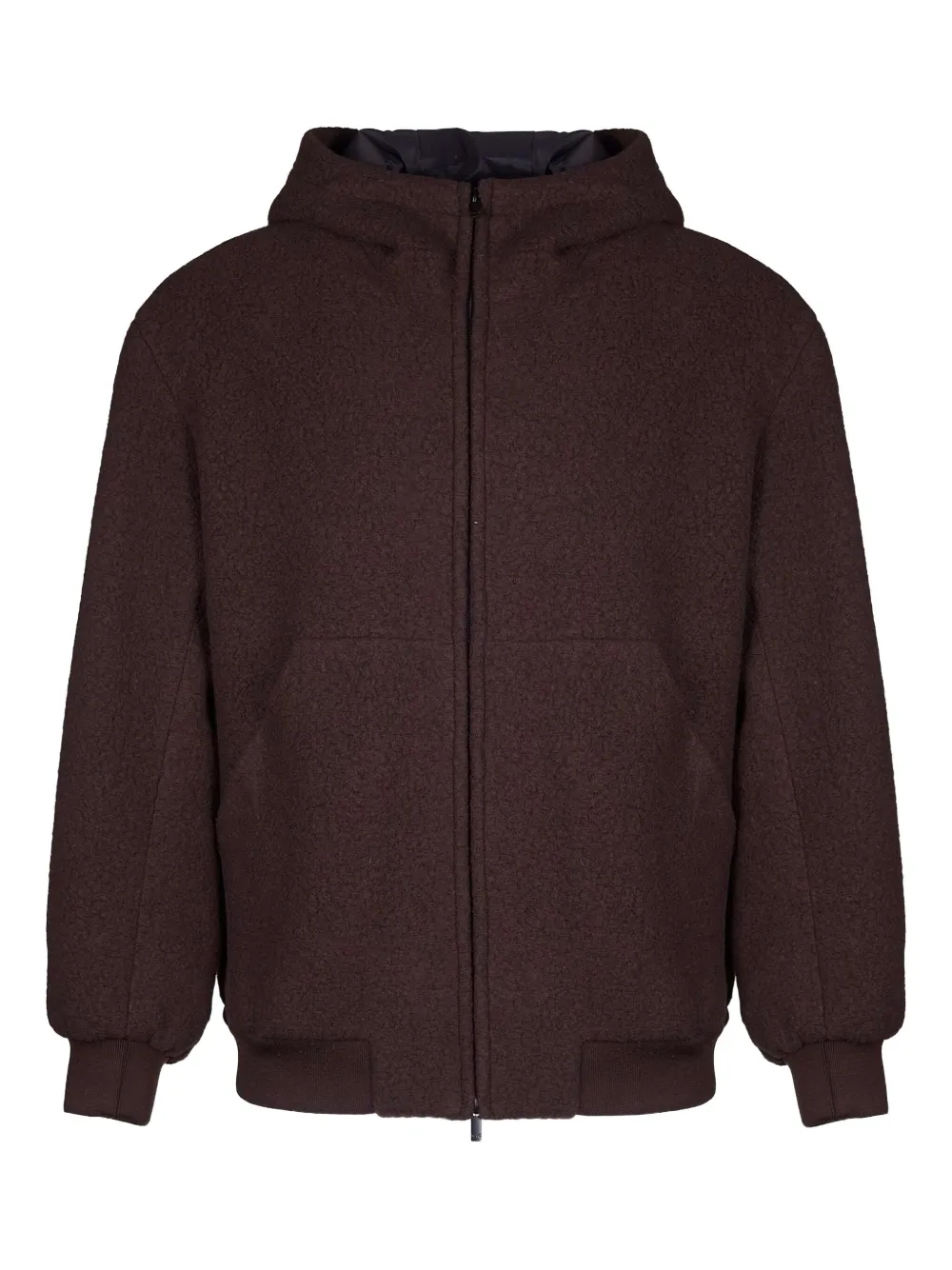 Hevo Japigia hooded zip-up jacket | Brown | Image 1