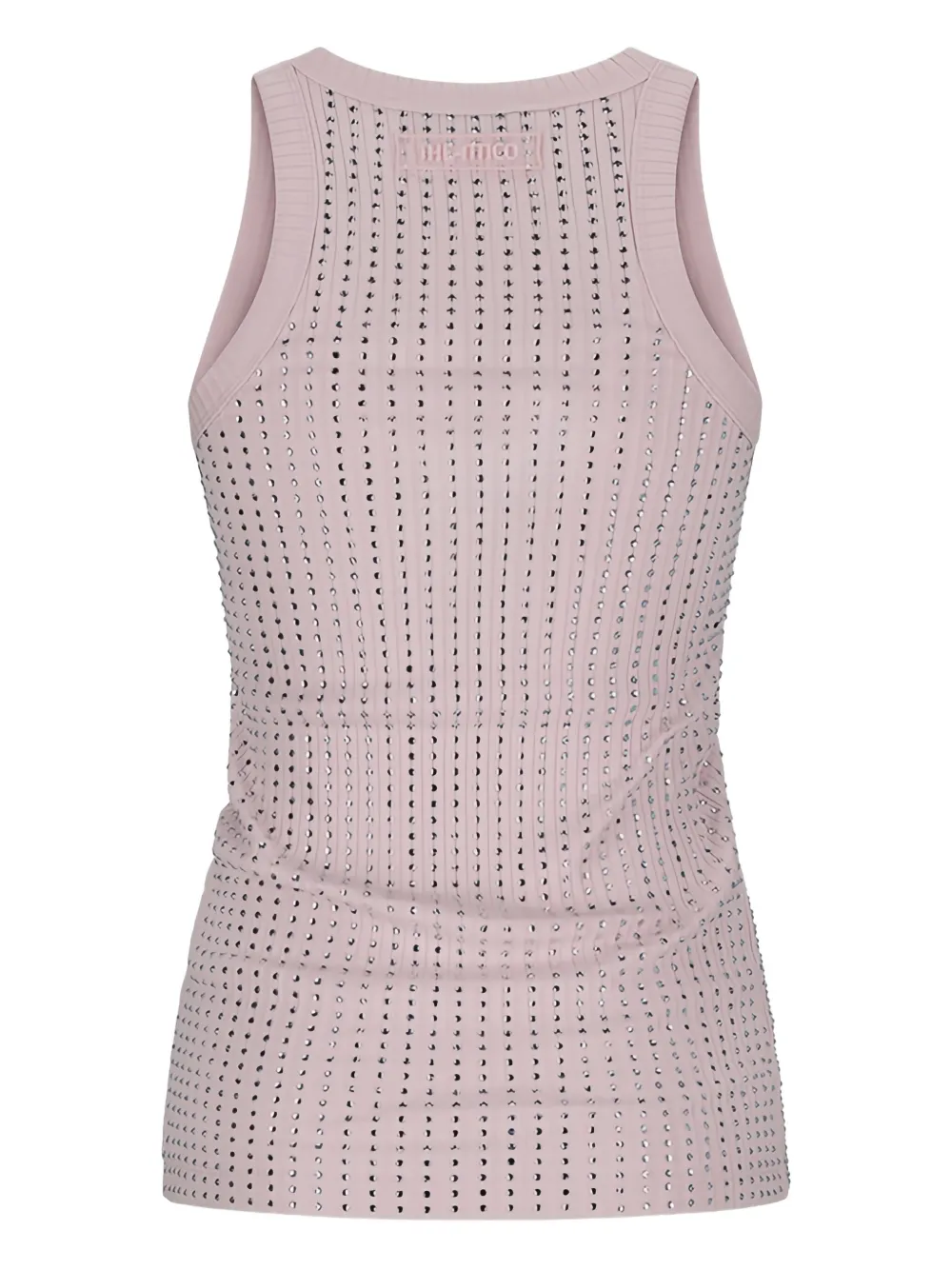 The Attico Geribbelde verfraaide tanktop Roze