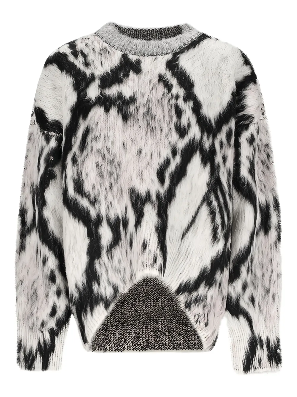 The Attico snake-print mohair sweater - グレー The Attico snake-print mohair sweater - グレー