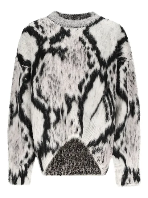 The Attico snake-print mohair sweater