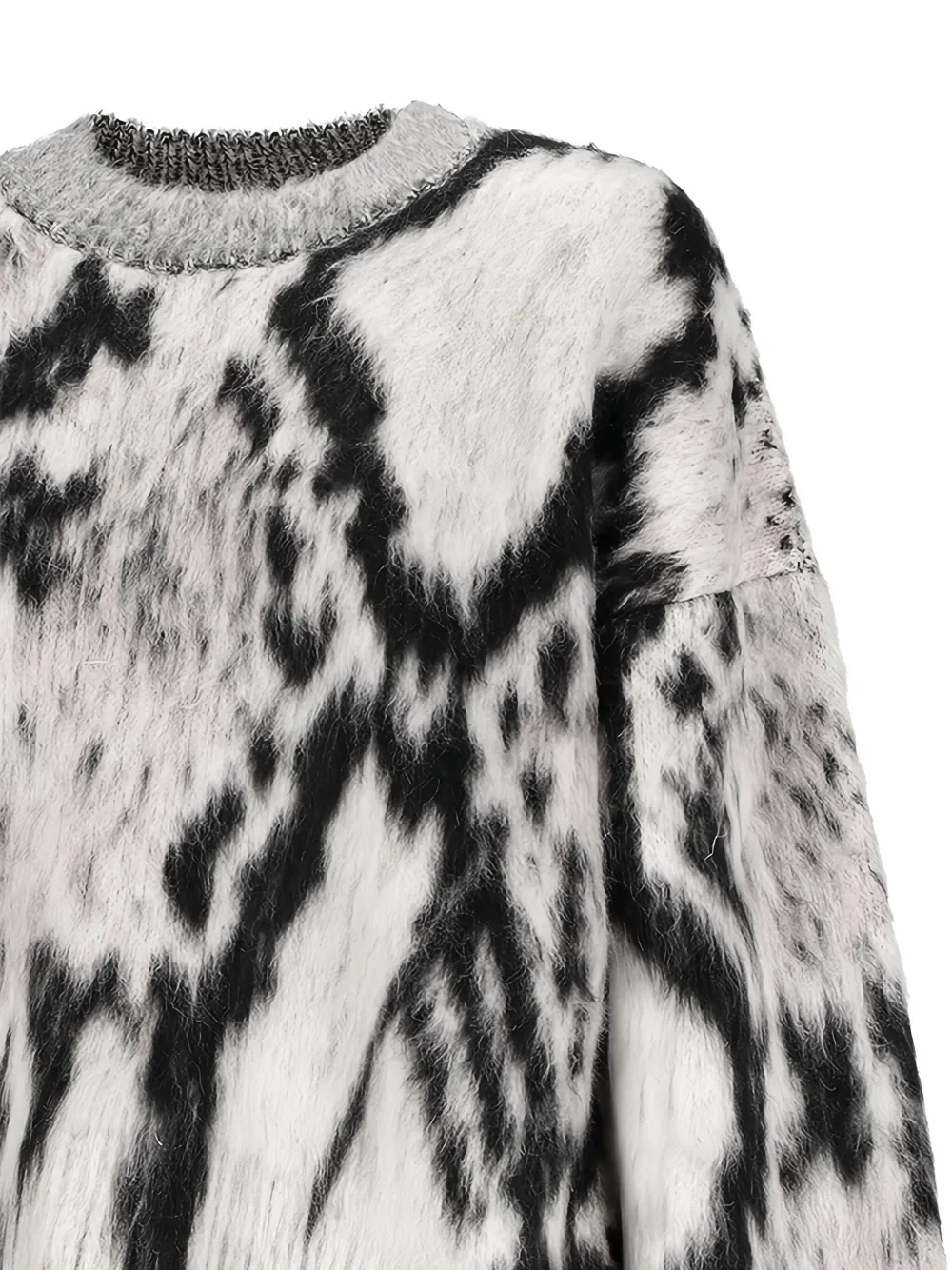 The Attico Mohair trui met slangenprint Grijs