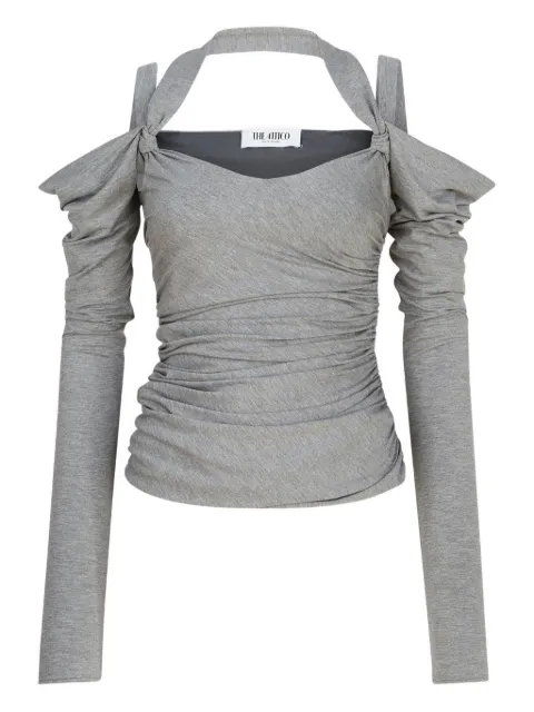 The Attico off-shoulder draped top
