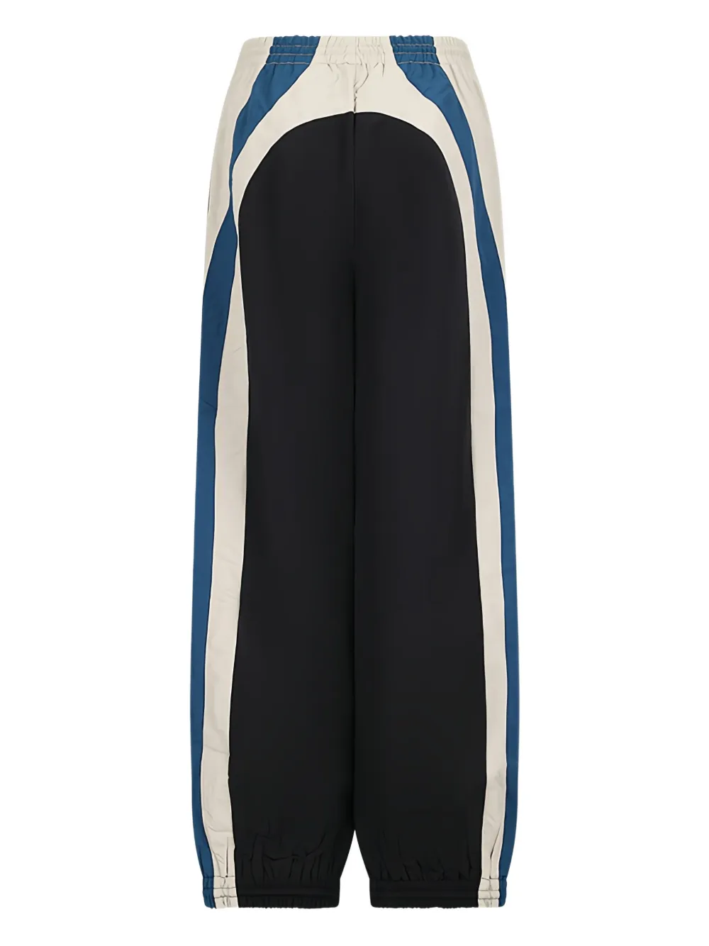 The Attico panelled drawstring trousers - Zwart