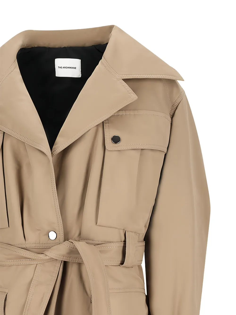 THE ANDAMANE belted cargo-pocket jacket Beige