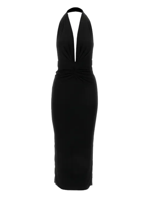 THE ANDAMANE halterneck draped party dress