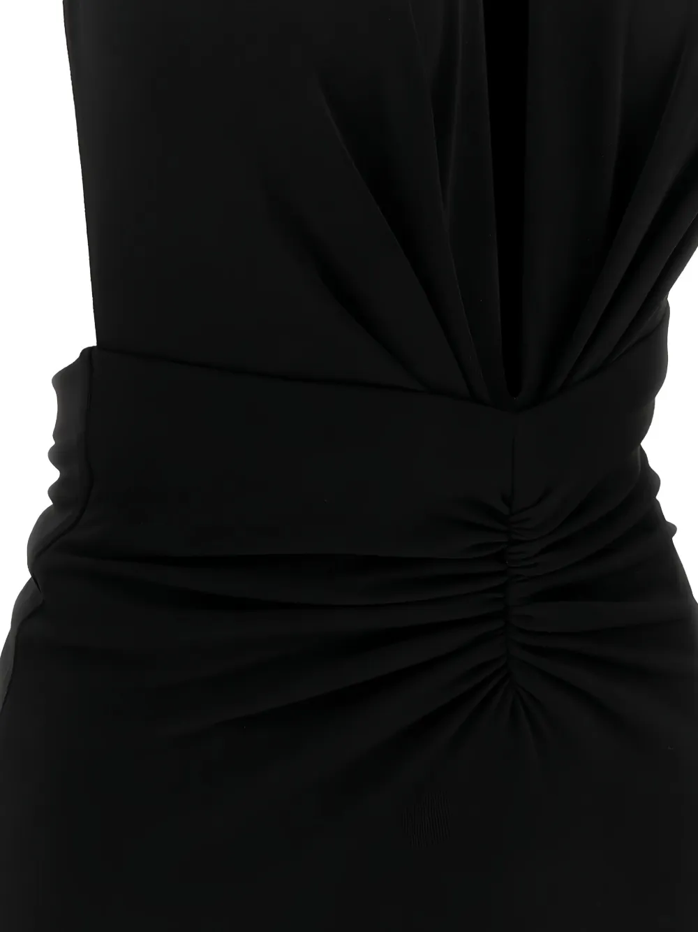THE ANDAMANE halterneck draped party dress - Zwart