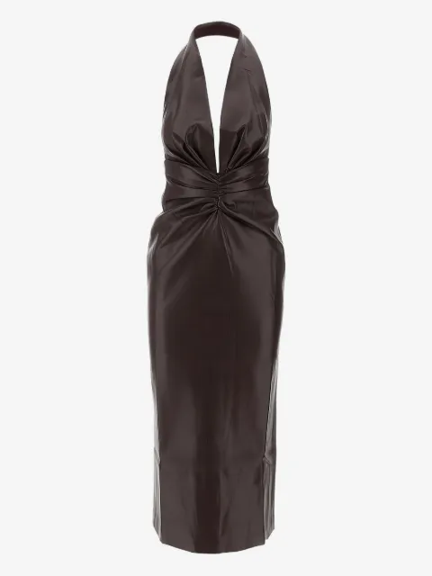 THE ANDAMANE V-neck draped midi dress