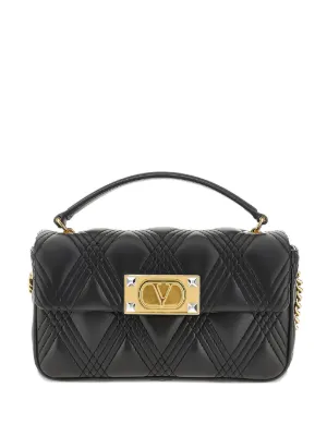 ショルダーバッグ・ポシェット Valentino Garavani Mini Borsa Rockstud In Pelle Con Tracolla Valentino Garavani - Rockstud mini leather hobo bag black