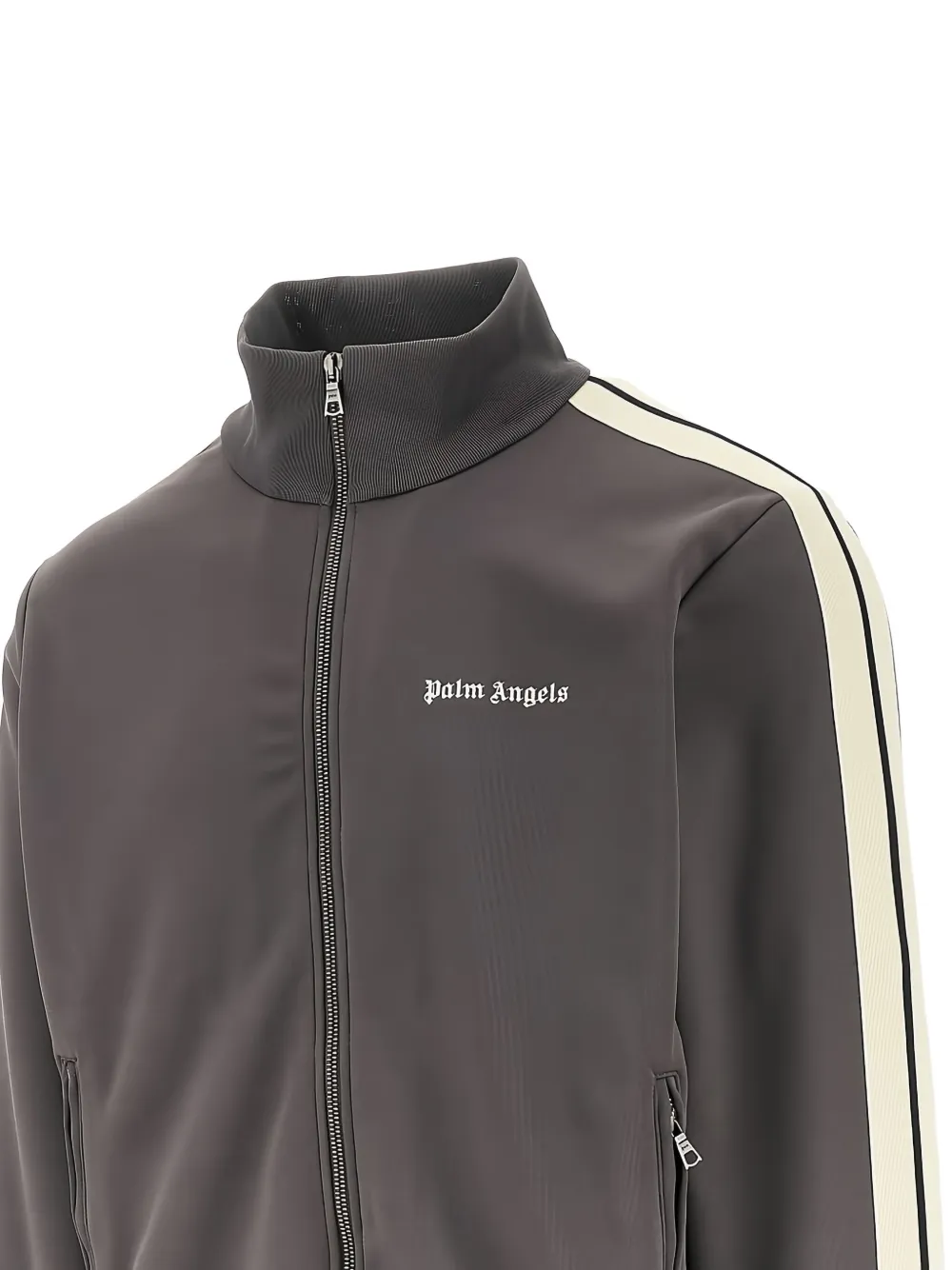 Palm Angels stripe-detail long-sleeves jacket Grijs