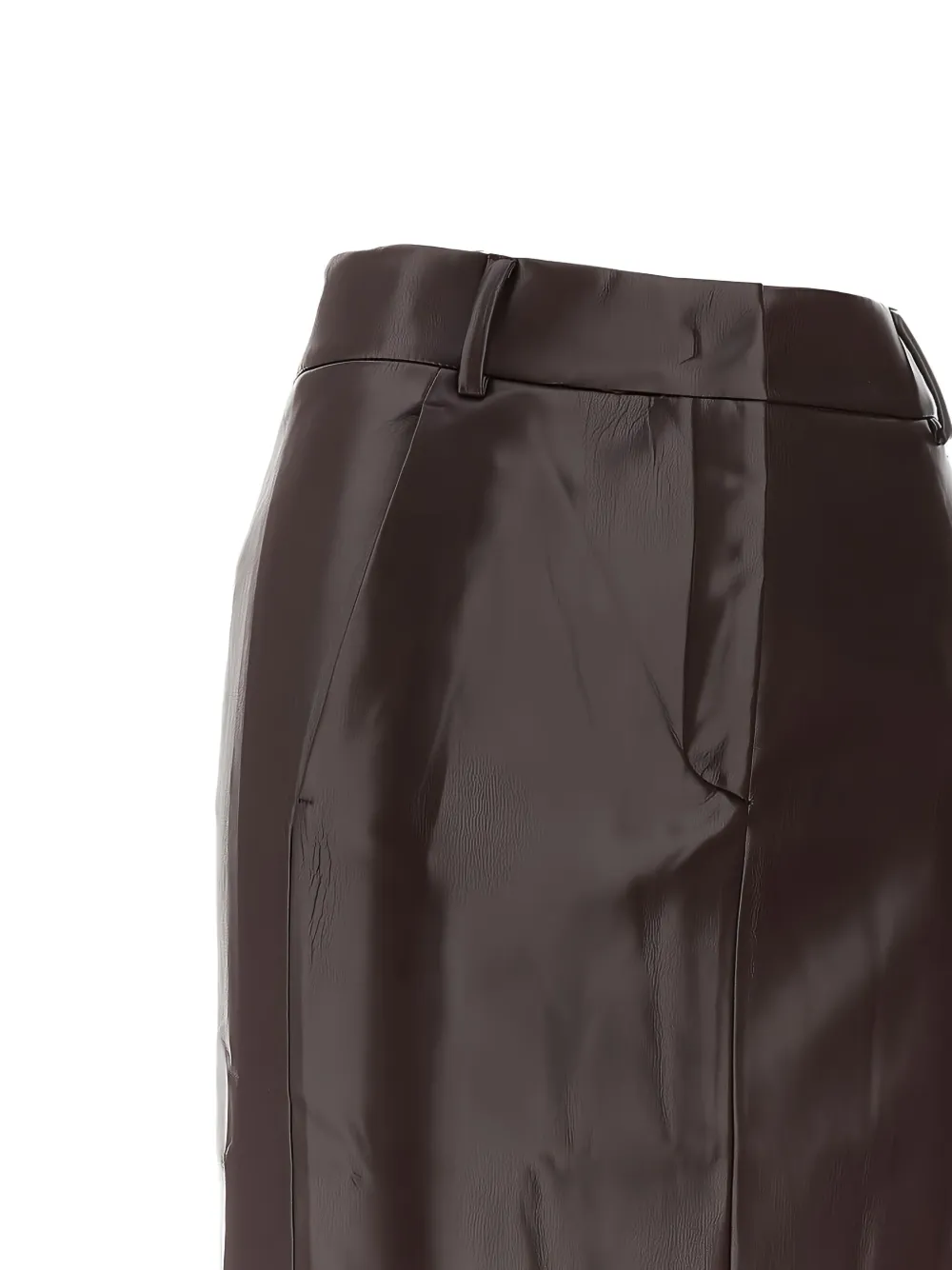 THE ANDAMANE concealed-fastening straight skirt - Bruin