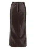 THE ANDAMANE concealed-fastening straight skirt - Brown