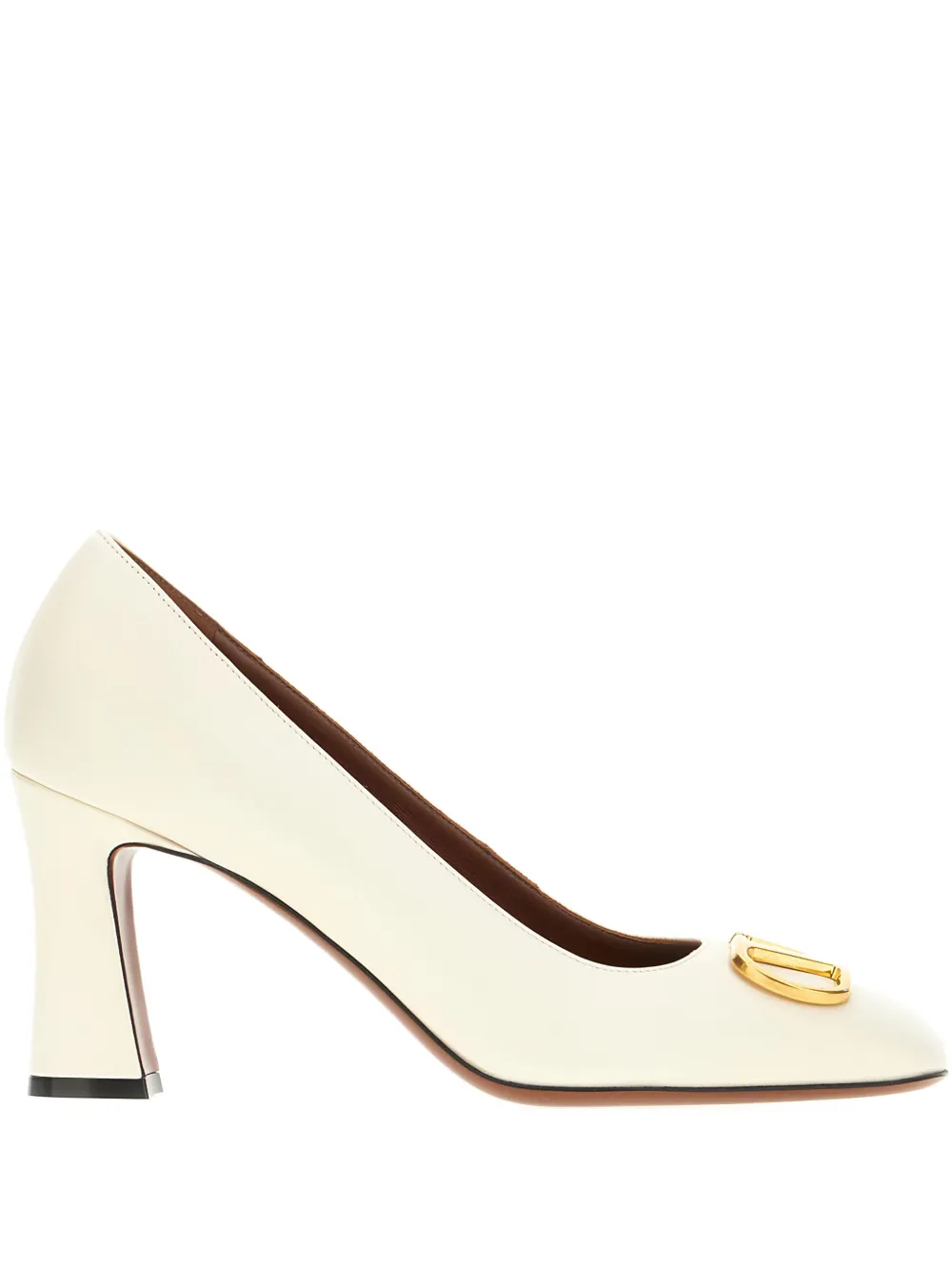 Valentino Garavani 80mm VLogo block-heel pumps Neutrals