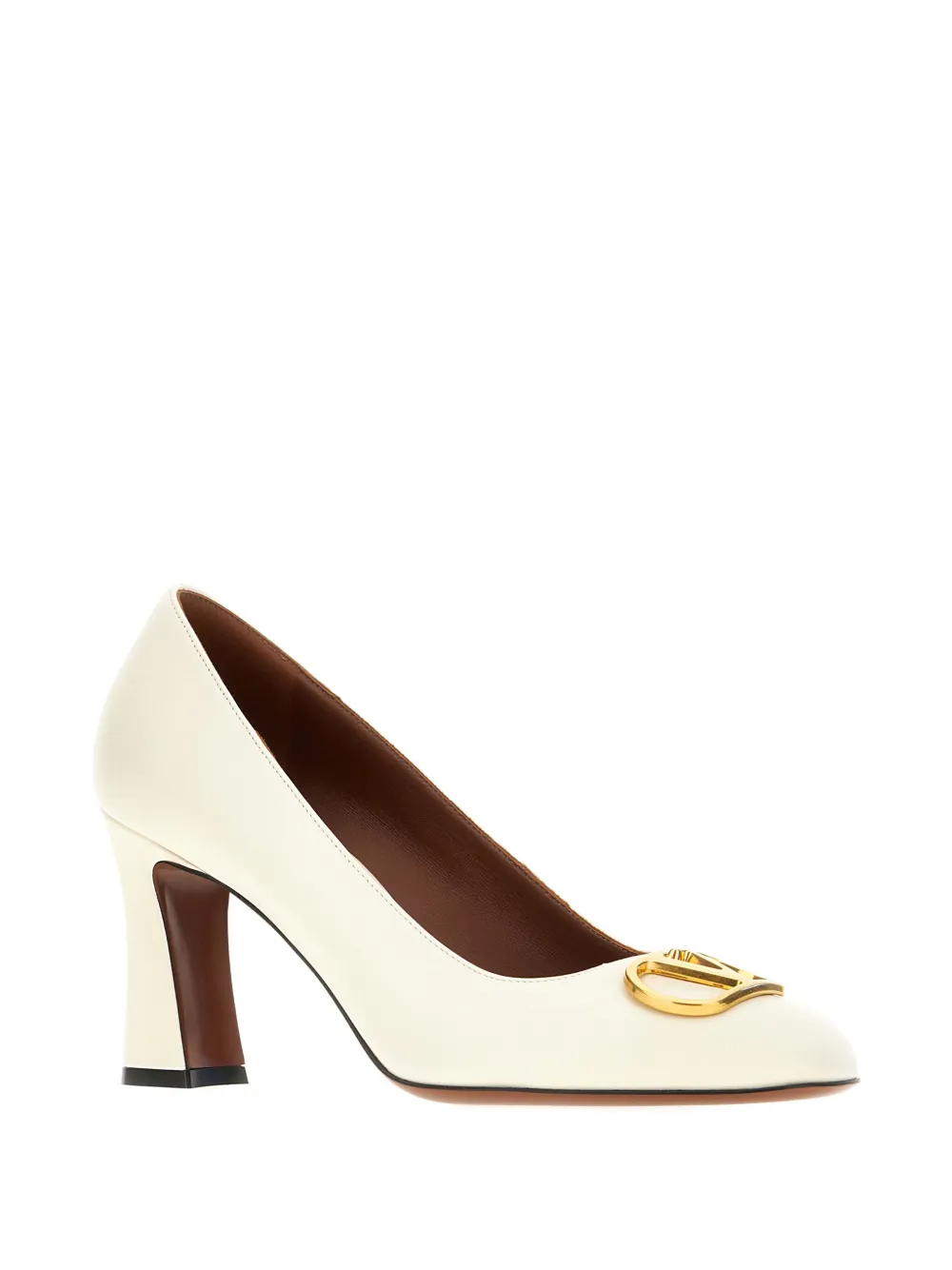 Valentino Garavani 80mm VLogo block-heel pumps Neutrals