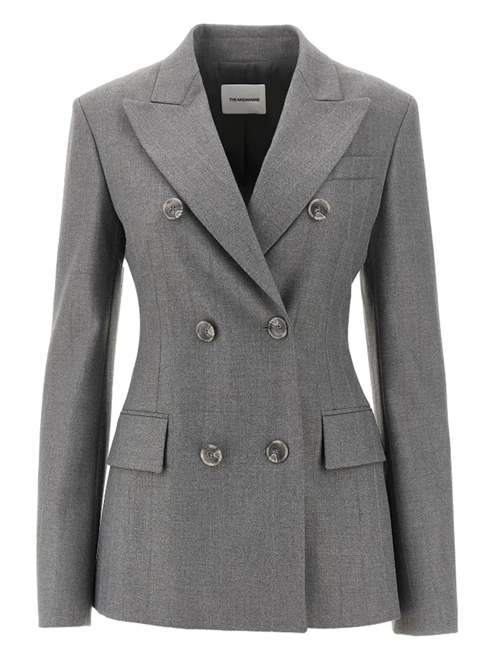 double-breasted buttoned blazer