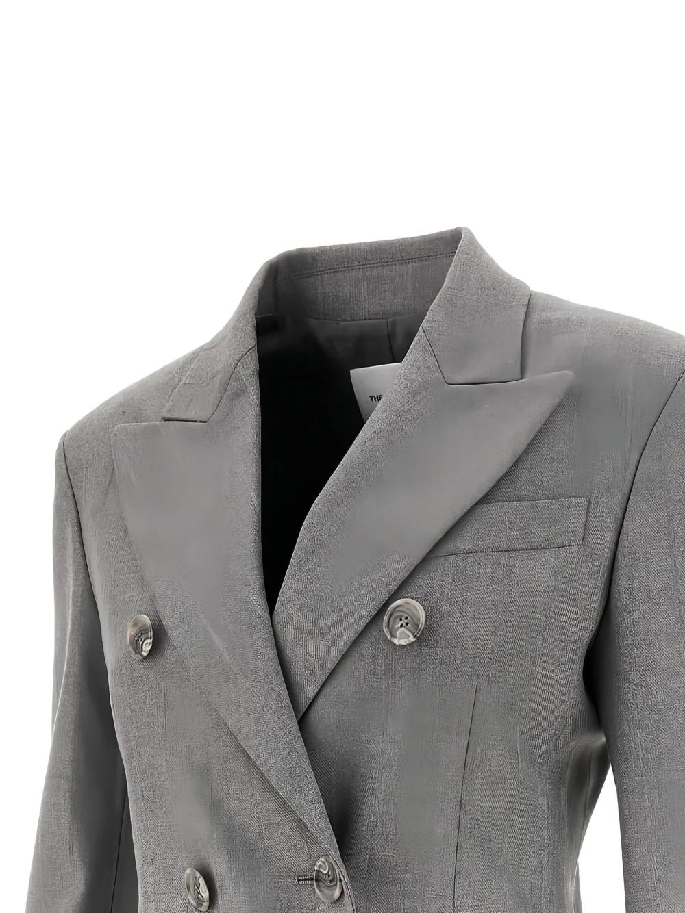 THE ANDAMANE double-breasted buttoned blazer Grijs